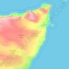 Puntland topographic map, elevation, terrain