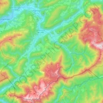 Gemeinde Göstling an der Ybbs topographic map, elevation, terrain
