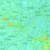 Caidian District topographic map, elevation, terrain