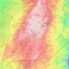 Hebron Governorate topographic map, elevation, terrain