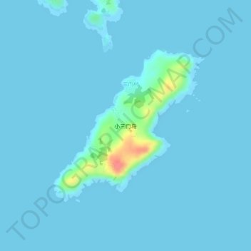 小三门岛 topographic map, elevation, terrain