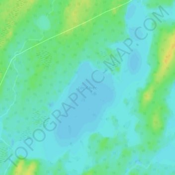 Lac Chico topographic map, elevation, terrain