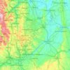 Nottinghamshire topographic map, elevation, terrain