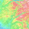 Bjerkreim topographic map, elevation, terrain