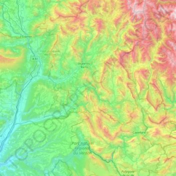 Le Verdon topographic map, elevation, terrain