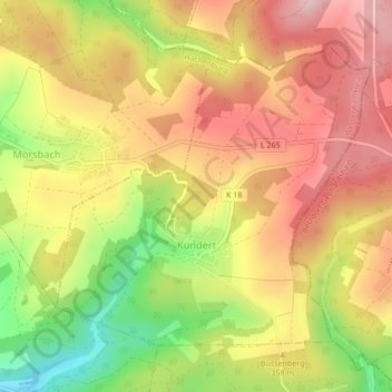 Kundert topographic map, elevation, terrain