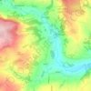 Dacre topographic map, elevation, terrain