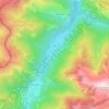Les topographic map, elevation, terrain