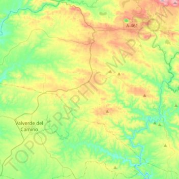 Zalamea la Real topographic map, elevation, terrain