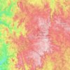Plateau de Millevaches topographic map, elevation, terrain