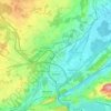 Emmen topographic map, elevation, terrain