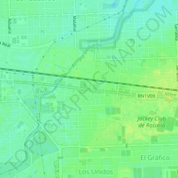 Fisherton R. topographic map, elevation, terrain