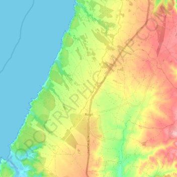 Rogil topographic map, elevation, terrain