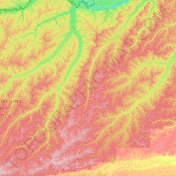 Benjamin Constant topographic map, elevation, terrain