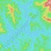 Muda Lake topographic map, elevation, terrain