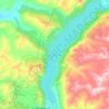 喀纳斯湖 topographic map, elevation, terrain