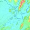Chiang Saen district topographic map, elevation, terrain