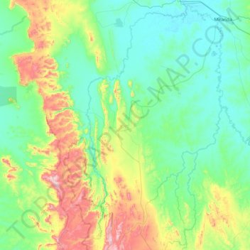 Bodoquena topographic map, elevation, terrain