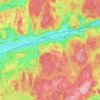 Partille kommun topographic map, elevation, terrain