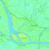 Thành phố Cao Lãnh topographic map, elevation, terrain