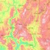 易门县 topographic map, elevation, terrain