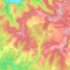 Esclauzels topographic map, elevation, terrain