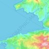 Golfe de Porto topographic map, elevation, terrain