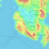 Soccsksargen topographic map, elevation, terrain