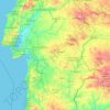 Region Alentejo topographic map, elevation, terrain