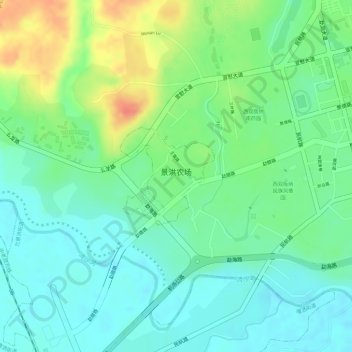 景洪农场 topographic map, elevation, terrain