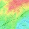 Fontaine Écu topographic map, elevation, terrain