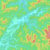 花园乡 topographic map, elevation, terrain