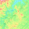 Santa Cruz do Escalvado topographic map, elevation, terrain