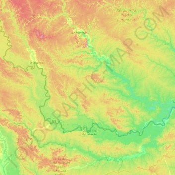 El Encanto topographic map, elevation, terrain