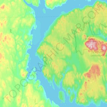 René-Levasseur Island topographic map, elevation, terrain