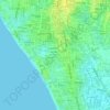 Seminyak topographic map, elevation, terrain
