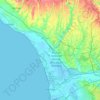 Fiumicino topographic map, elevation, terrain
