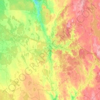 Alavo topographic map, elevation, terrain