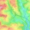 Mirošovice topographic map, elevation, terrain