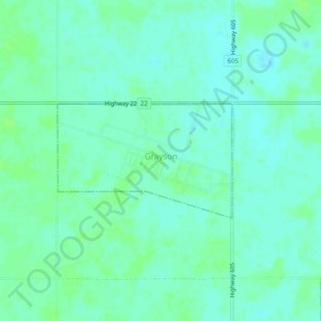 Grayson topographic map, elevation, terrain