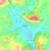 Tutin topographic map, elevation, terrain