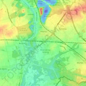 7640 topographic map, elevation, terrain