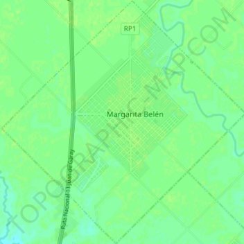 Margarita Belén topographic map, elevation, terrain