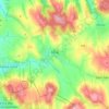 Hluk topographic map, elevation, terrain