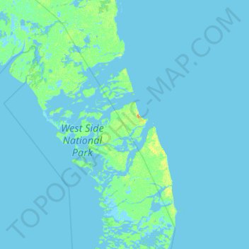 Mangrove Cay topographic map, elevation, terrain
