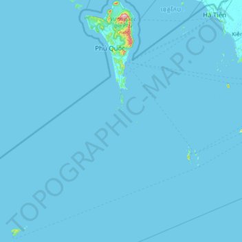 Phú Quốc topographic map, elevation, terrain