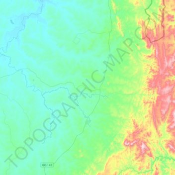 Trombas topographic map, elevation, terrain