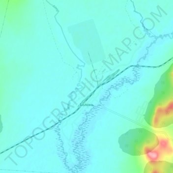 Bolon topographic map, elevation, terrain