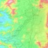 Río Mapocho topographic map, elevation, terrain