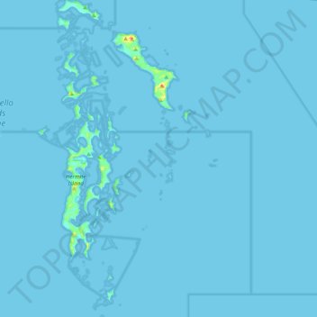 Montebello Islands topographic map, elevation, terrain